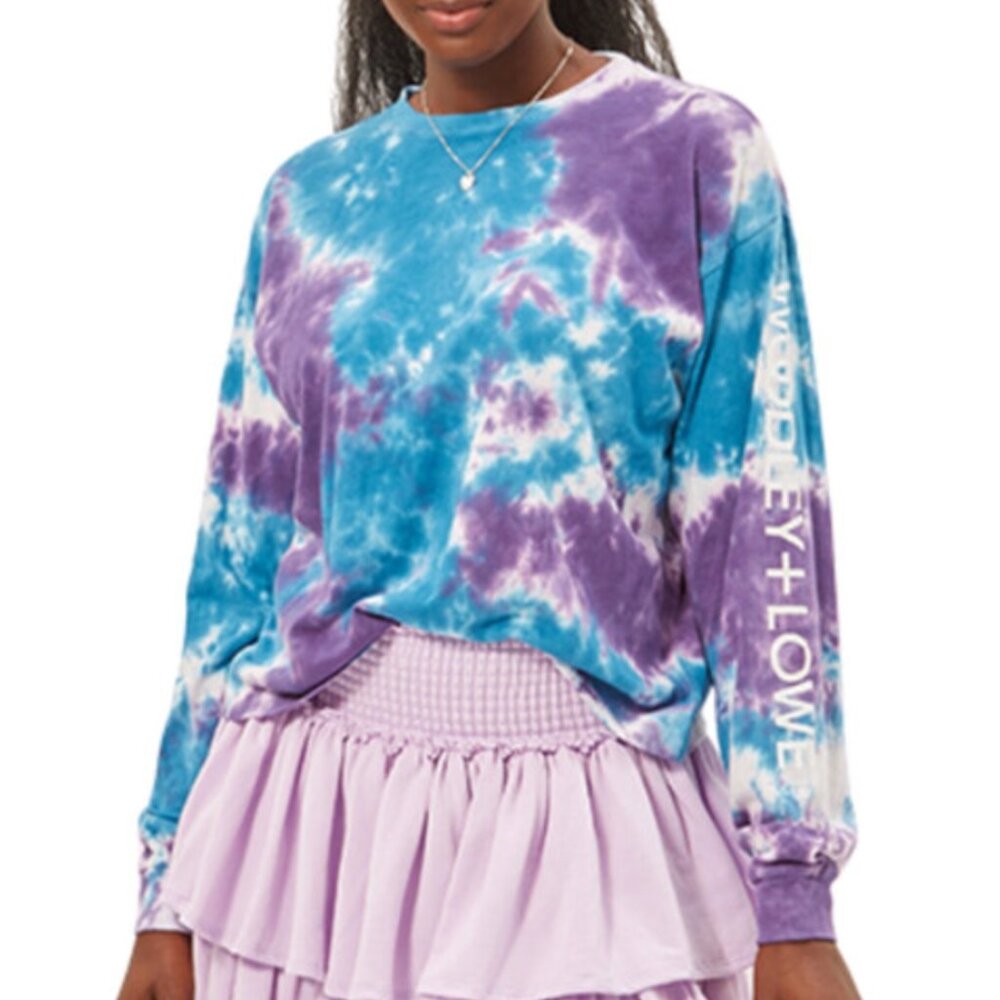 WOODLEY + LOWE Vintage Jersey Skater Tee, Galaxy Tie Dye - Size C
